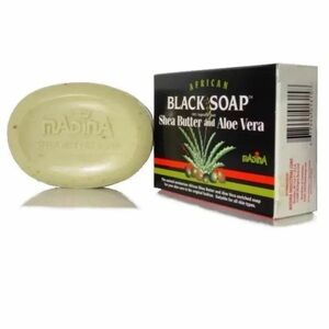 Madina African Black Soap Shea Butter and Aloe Vera, 3.5 oz 4/$30